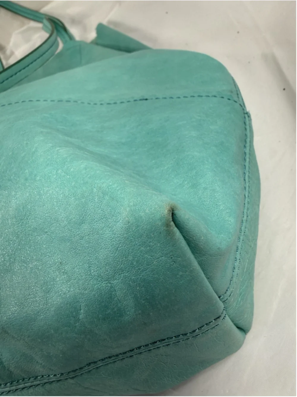 Trina Turk Banana Republic leather tote turquoise Limited edition